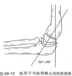 肱骨干轴线与肱骨髁轴线前倾角